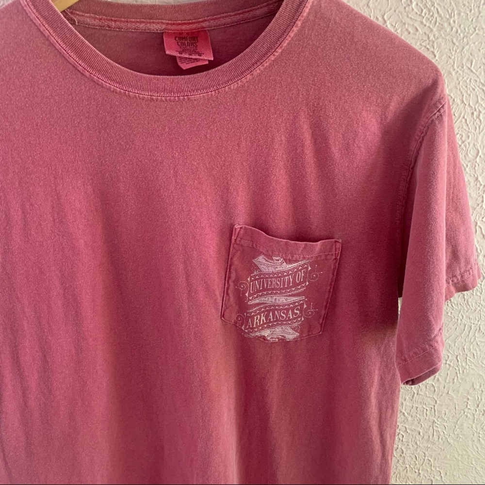 University of Arkansas Razorbacks washed pocket tee Comfort Colors
